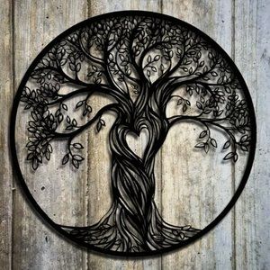 METAL Wall Decor--Love Tree